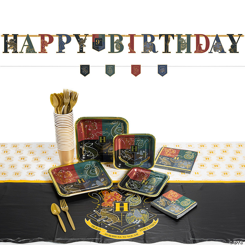 Harry Potter&#8482; Hogwarts United Disposable Tableware Kit for 24 Guests Image