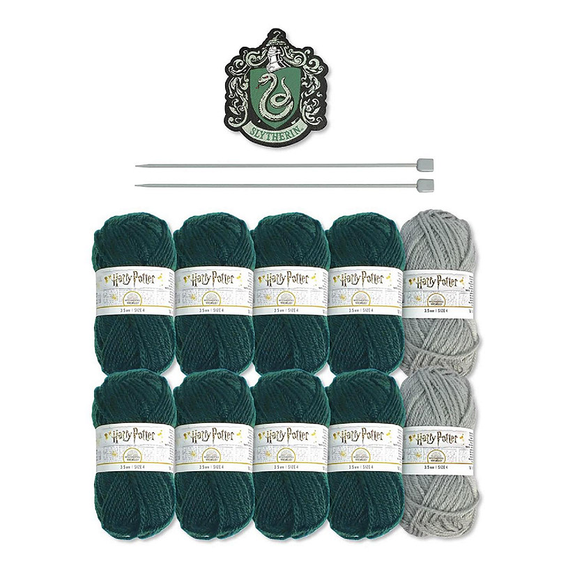 Harry Potter Knit Craft Set Scarf Slytherin House Image