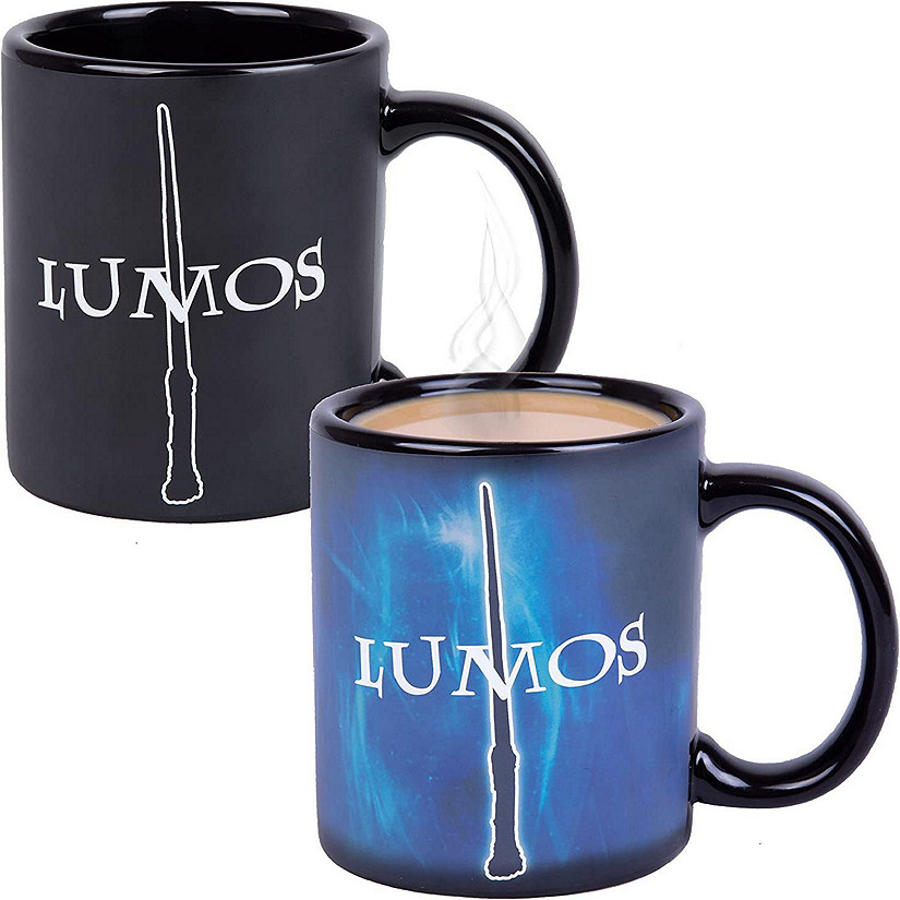 Harry Potter Lumos/Nox Heat Reveal Coffee Mug - Magic Spell Activates with Heat - Great Gift for Kids and Adults - Ceramic Image