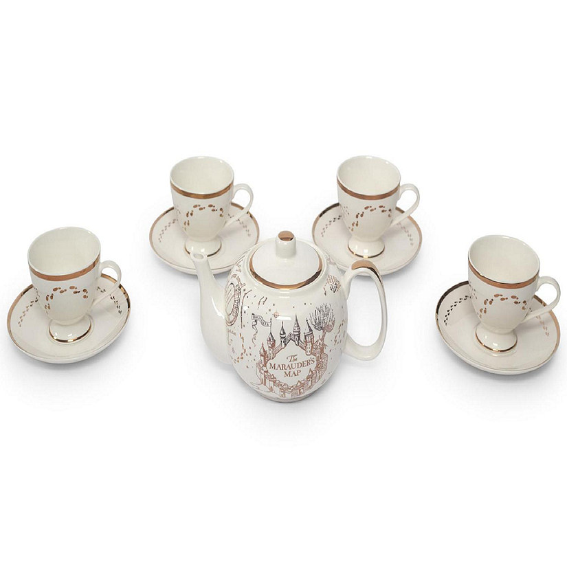 Harry Potter Marauders Map 10-Piece Porcelain Tea Cup Set Image