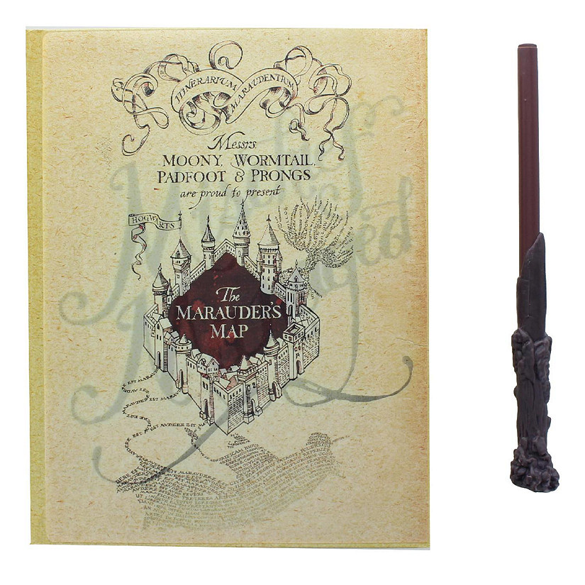 Harry Potter Marauder's Map Journal with Wand Pen Image