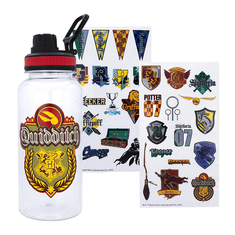 Harry Potter Quidditch 32-Ounce Water Bottle and Sticker Set Image