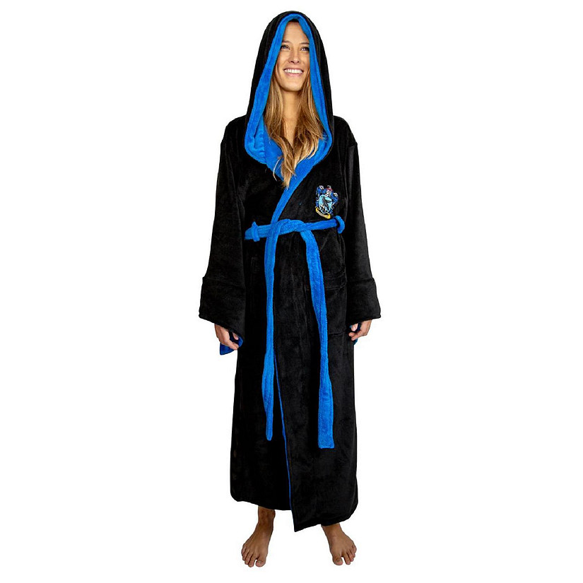 Harry Potter Ravenclaw Hooded Bathrobe for Adults  One Size Fits Most Image