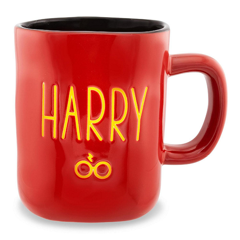 Harry Potter Wax Resist Ceramic Pottery Mug  Holds 25 Ounces Image