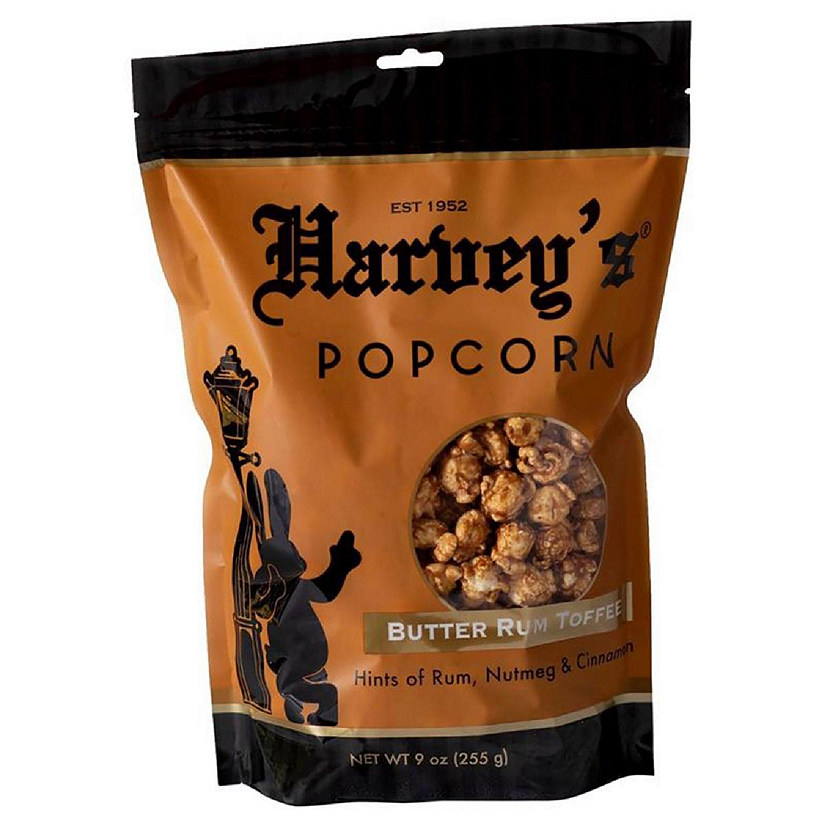 Harveys 6056561 9 oz Butter Rum Bagged Toffee Popcorn, Pack of 12 Image