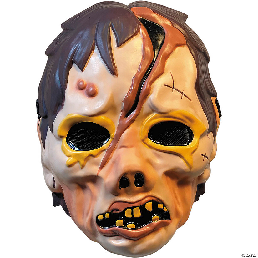 Haunt&#8482; Zombie Overhead Vacuform Plastic Mask - One Size Image