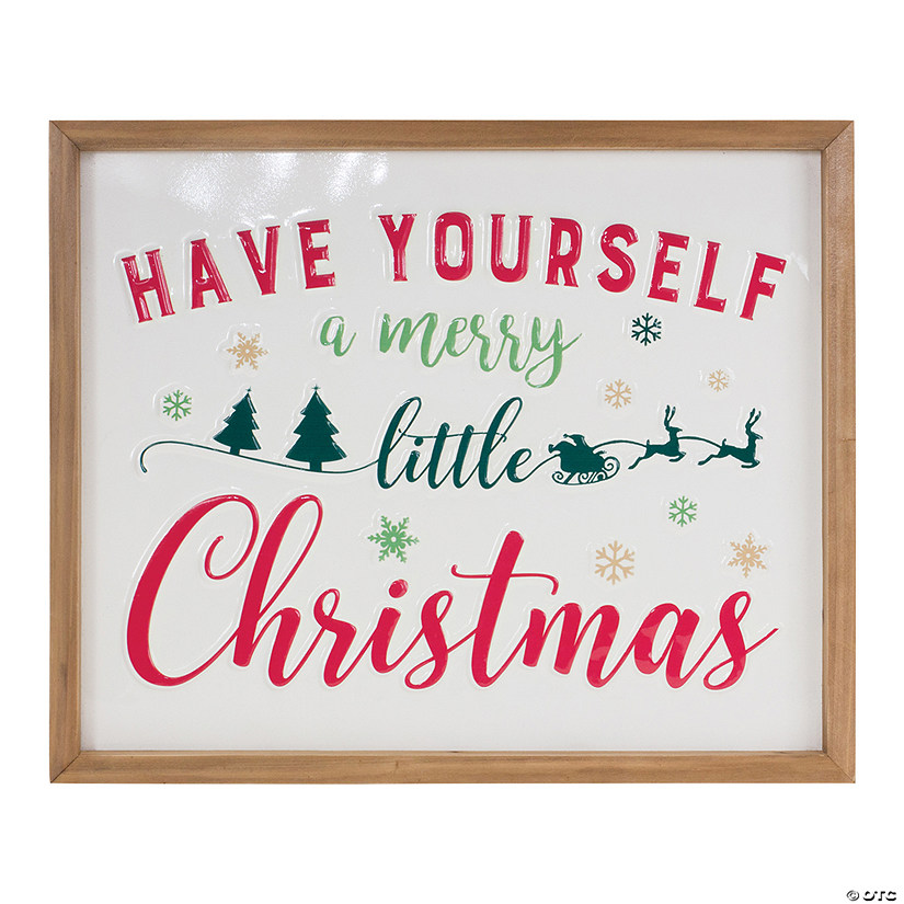 Have Yourself A Merry Little Christmas Frame 15.75"L X 13"H Metal/Wood Image