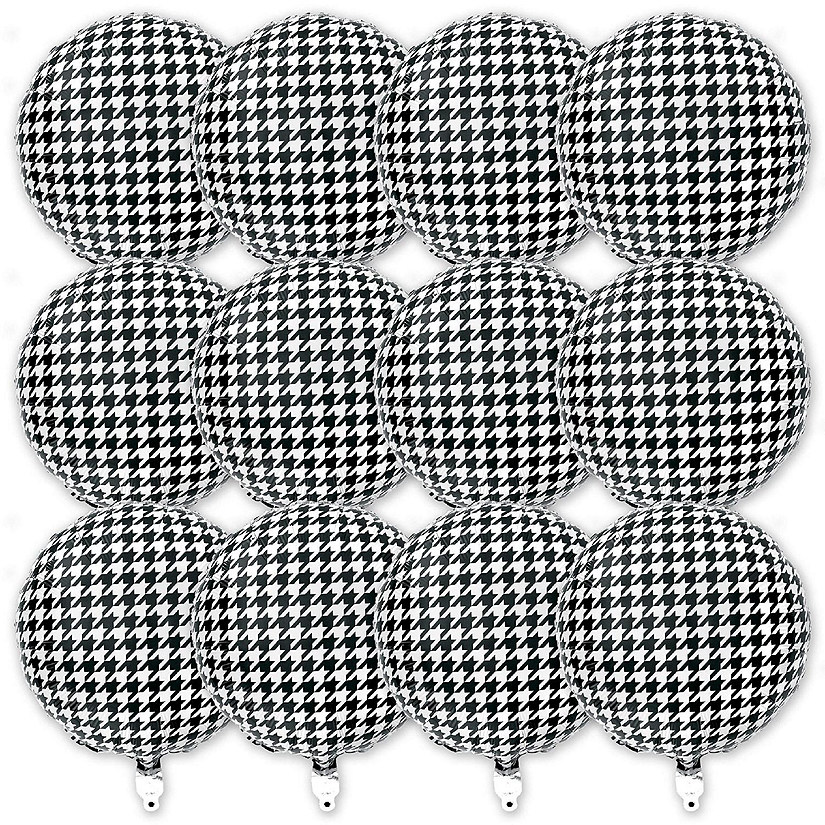 Havercamp Houndstooth Mylar Balloons - 12 Pcs Image