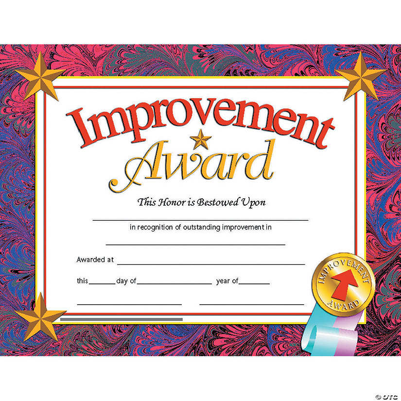 Hayes<sup>&#174;</sup> Improvement Award Certificates - 30 Pc. Image