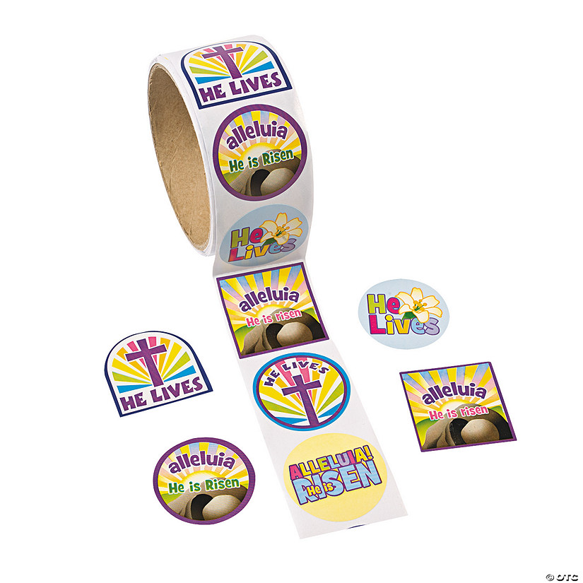 He Lives Easter Sticker Roll 100 Pc.