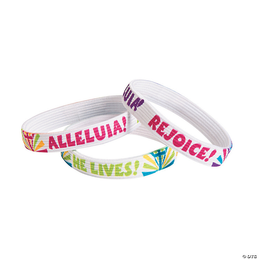 “He Lives!” Elastic Message Bracelets Oriental Trading