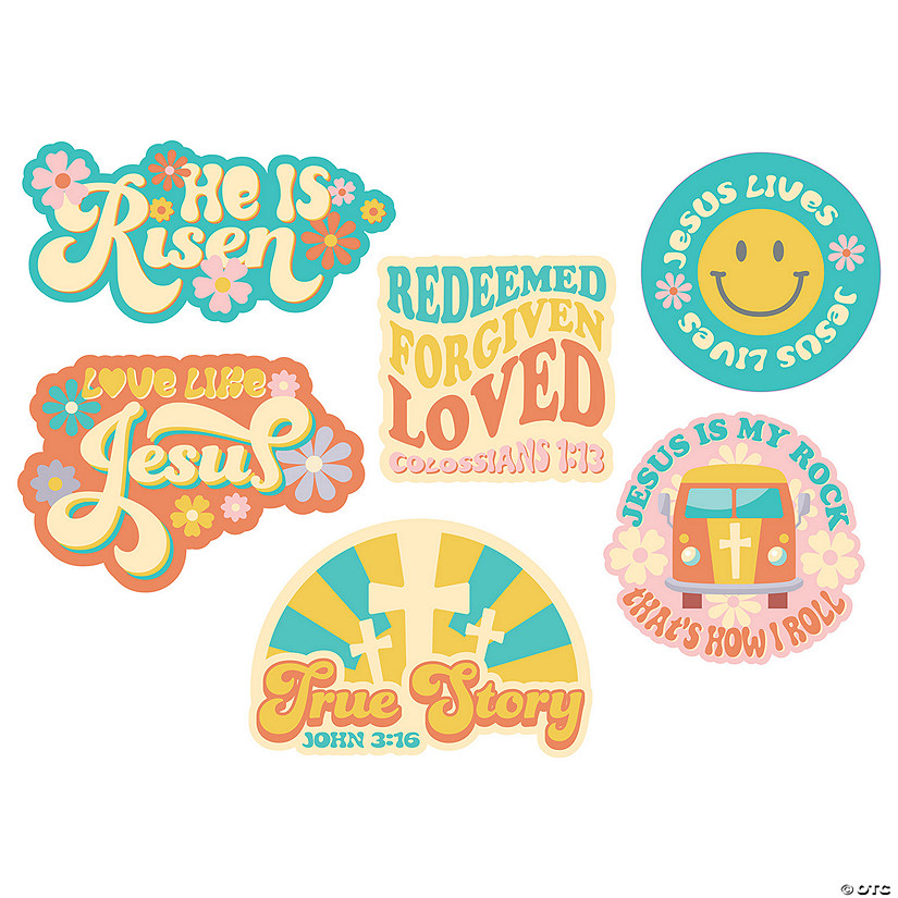 He Lives Groovy Cutouts - 6 Pc. Image