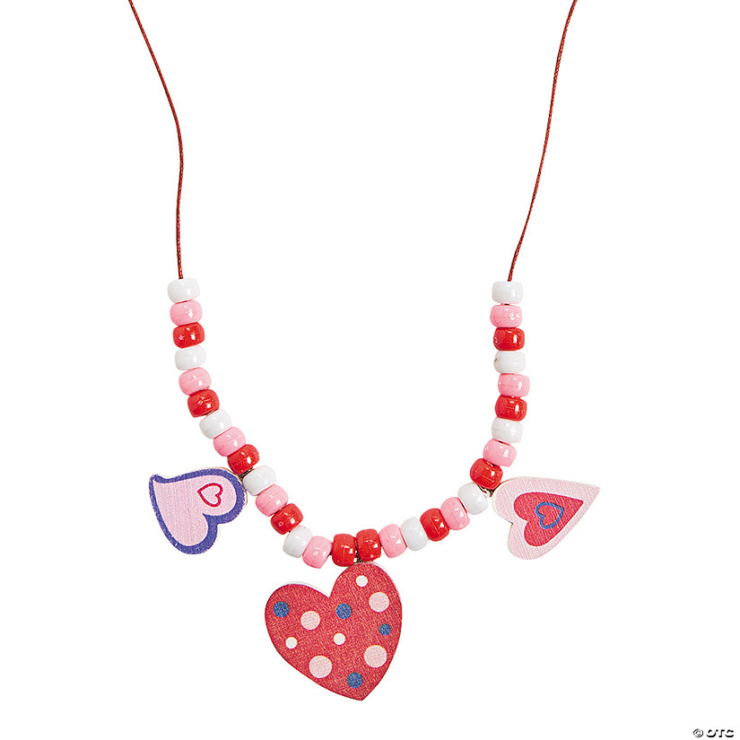 Heart Necklace Craft Kit - Makes 12 Image