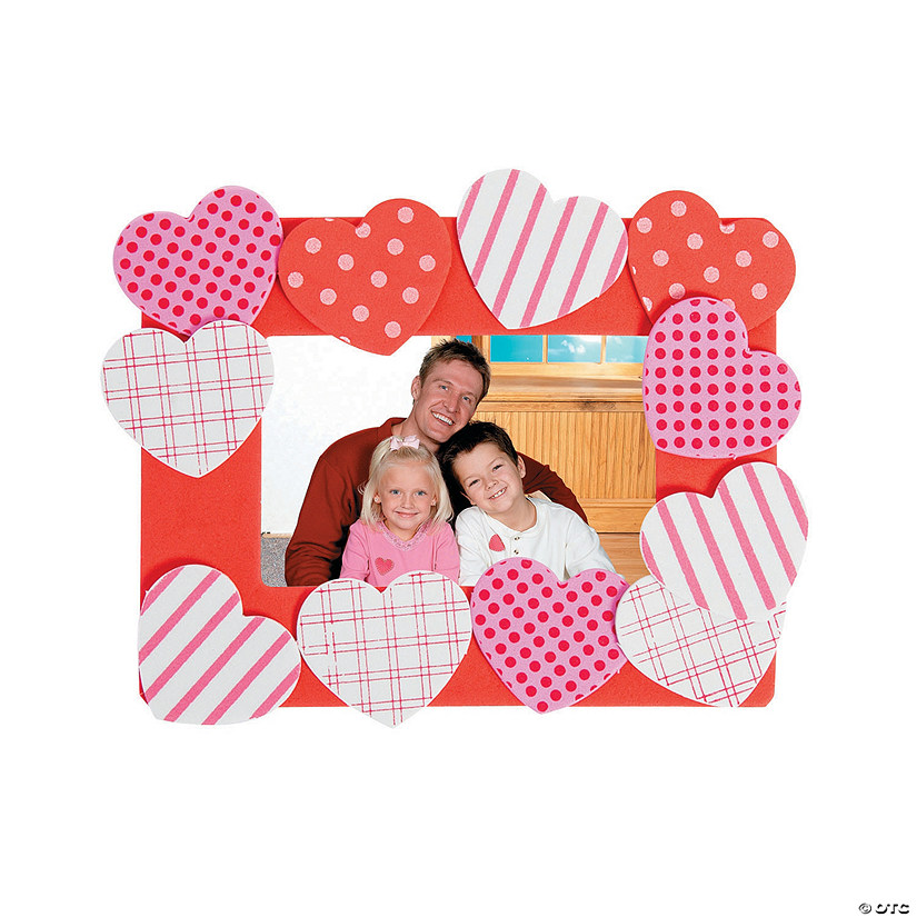 Heart Picture Frame Magnet Craft Kit - Makes 12 Image