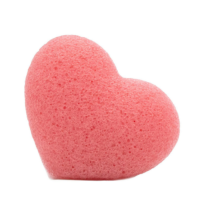Heart shaped Konjac sponge, Pink Image