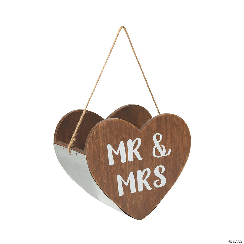 Heart Shaped Mr. & Mrs. Basket Image