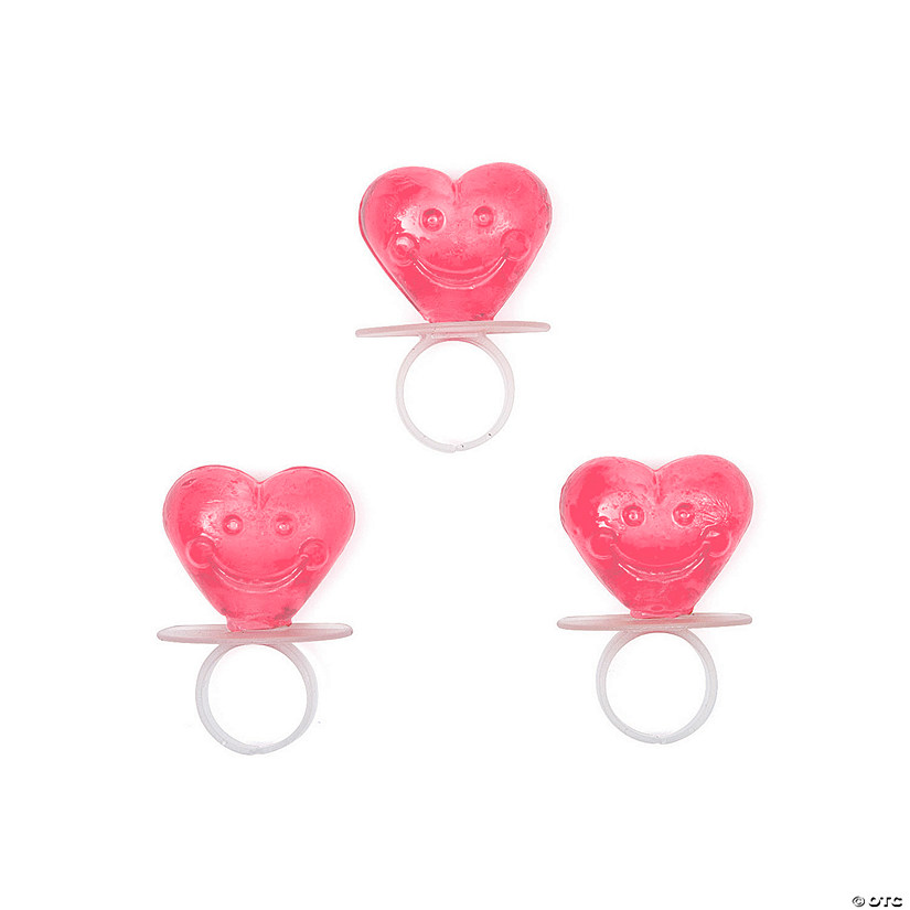 Heart-Shaped Ring Lollipops - 12 Pc. Image