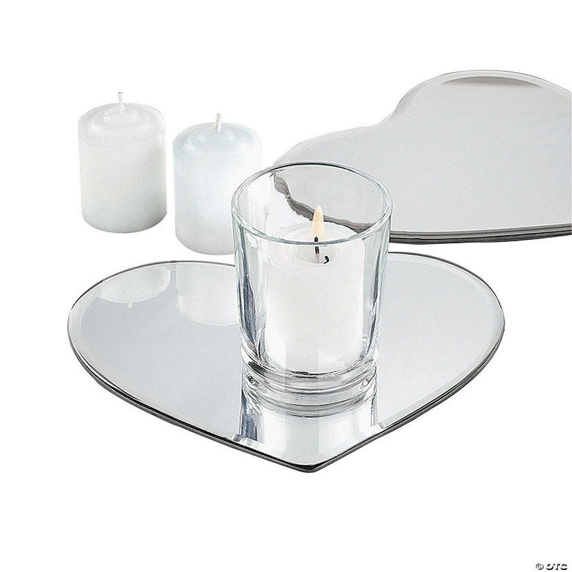 HeartShaped Table Mirrors 12 Pc.