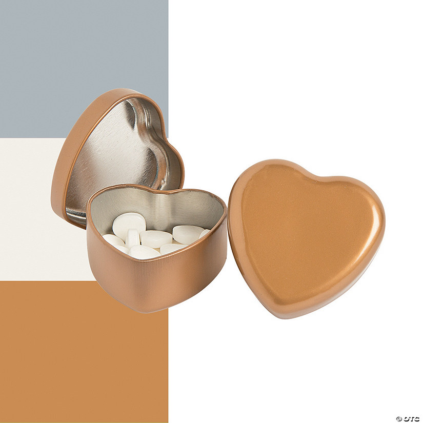 Heart-Shaped Tins with Mints - 24 Pc. Image