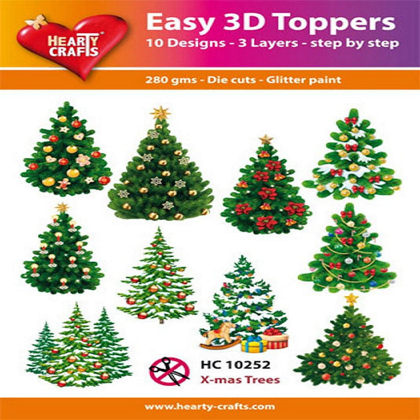 Hearty Crafts Easy 3D  Christmas Trees Image