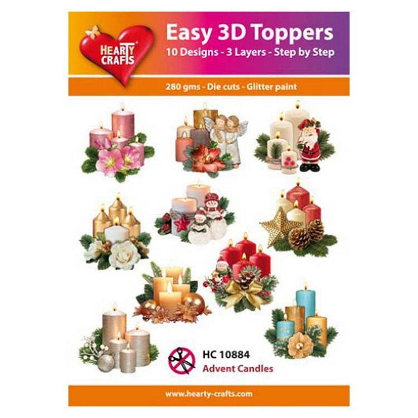 Hearty Crafts Easy 3D Toppers Advent Candles Image