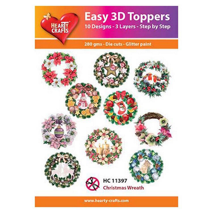 Hearty Crafts Easy 3D Toppers   Christmas Wreath Image