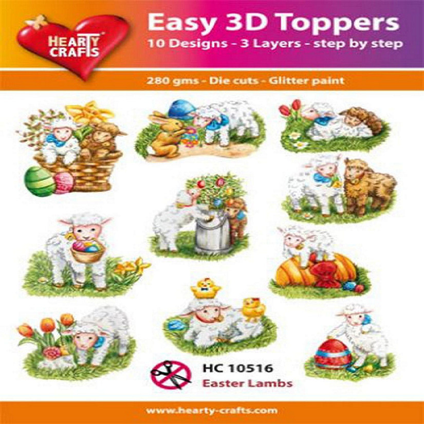 Hearty Crafts Easy 3D Toppers Easter Lambs Image