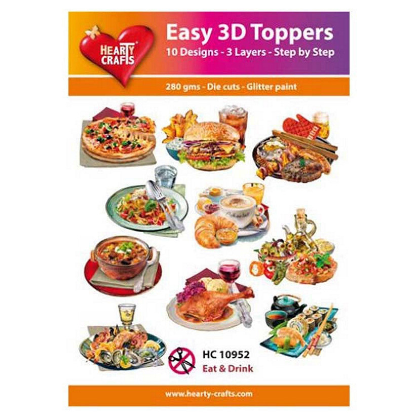 Hearty Crafts Easy 3D Toppers Eat  Drink Image
