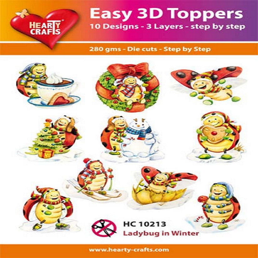 Hearty Crafts Easy 3D Toppers  Ladybug in Winter Image