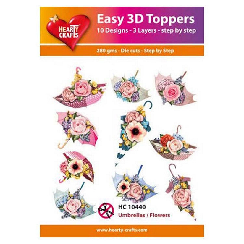Hearty Crafts Easy 3D Toppers Umbrellas  Flowers Image
