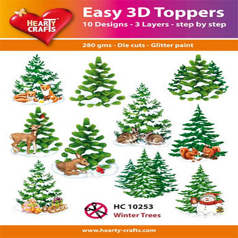 Hearty Crafts Easy 3D  Winter Trees Image