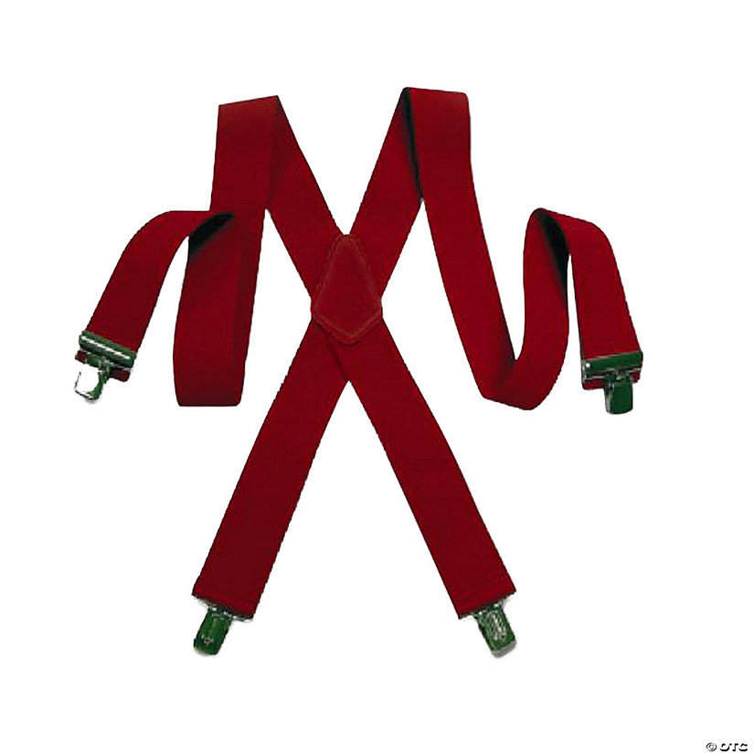 Heavy Duty Red Santa Suspenders Image