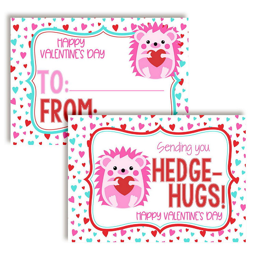 Hedgehog Classroom Valentines 30pc. by AmandaCreation Image