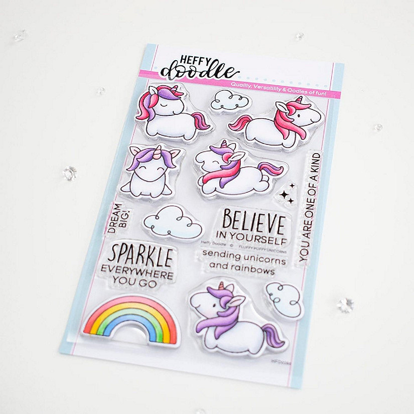 Heffy Doodle Fluffy Puffy Unicorns Stamps Image