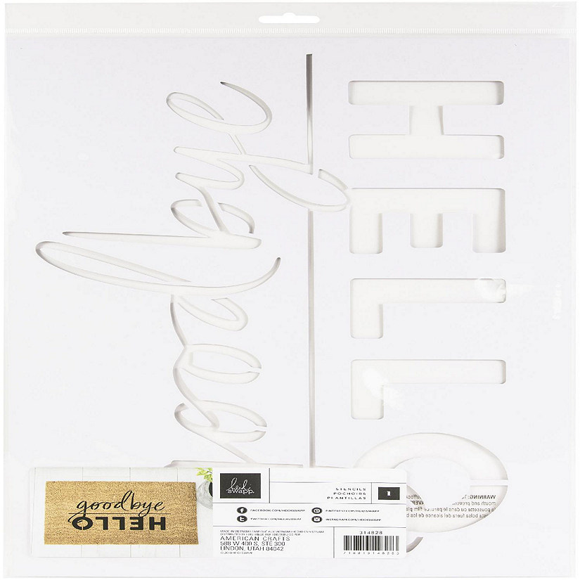 Heidi Swapp DIY Doormats StencilHello/Goodbye Oriental Trading