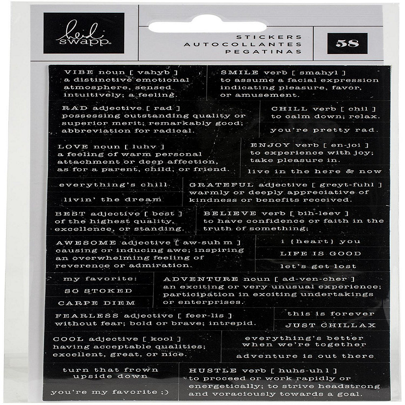 Heidi Swapp Old School Definition Stickers 58/Pkg Image