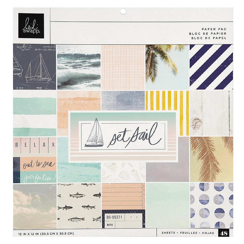 Heidi Swapp Single-Sided Paper Pad 12"X12" 48/Pkg-Set Sail Image