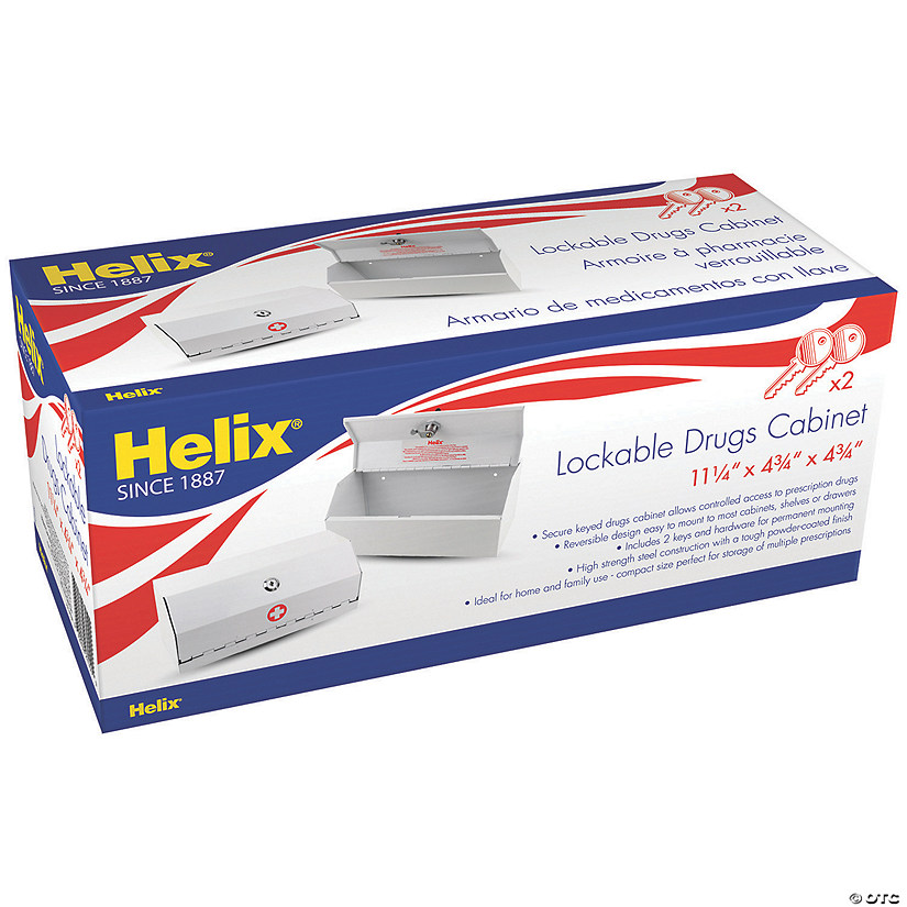 Helix Locking Prescription Drug Cabinet, White Image