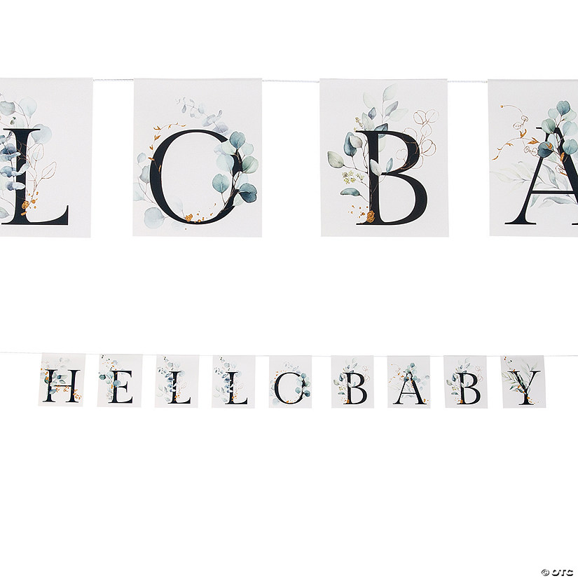 Hello Baby Eucalyptus Garland Image