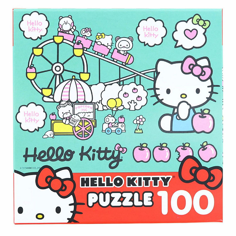 Hello Kitty 100 Piece Jigsaw Puzzle  Hello Kitty and Friends Theme Park Fun Image