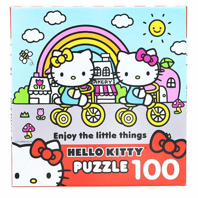 Hello Kitty 100 Piece Jigsaw Puzzle  Hello Kitty and Mimmy Sisters Image