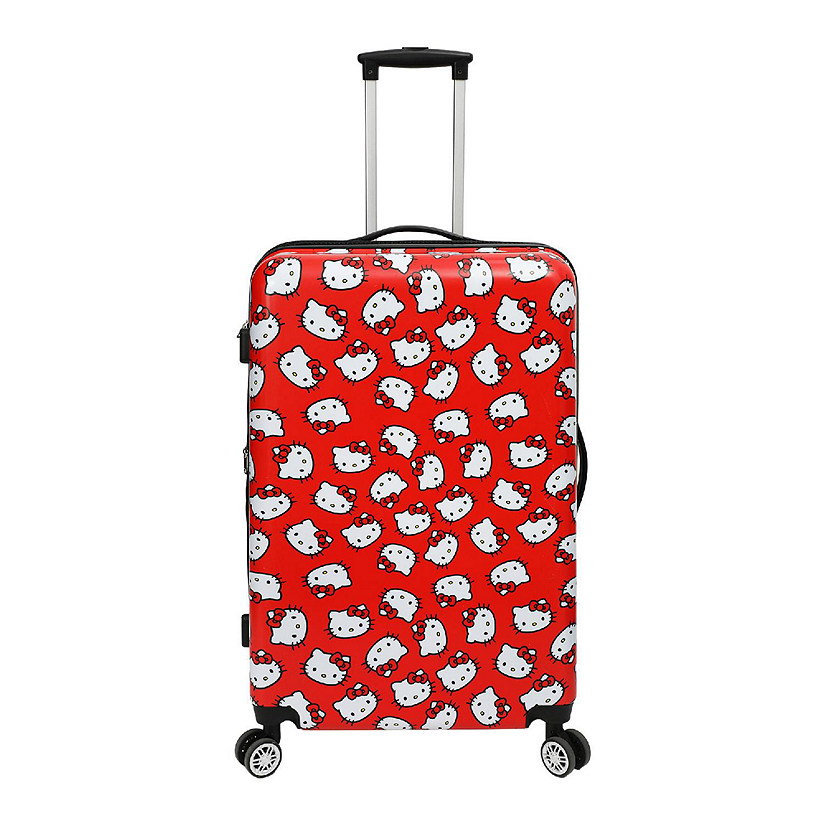 Hello Kitty All-Over Print 28&quot; Suitcase With 360-Degree Wheels And Retractable Handle Image