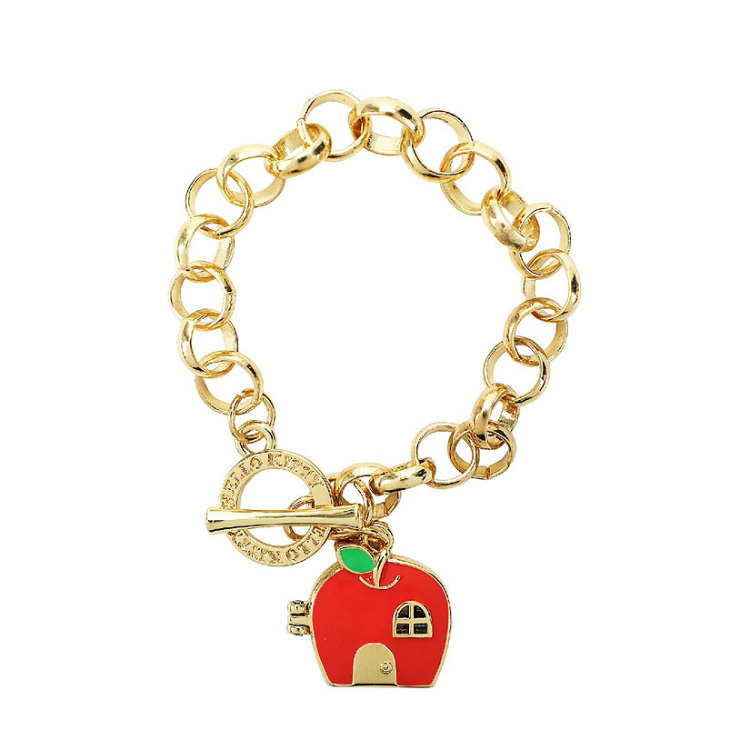 Hello Kitty Apple House Gold Locket Bracelet Image