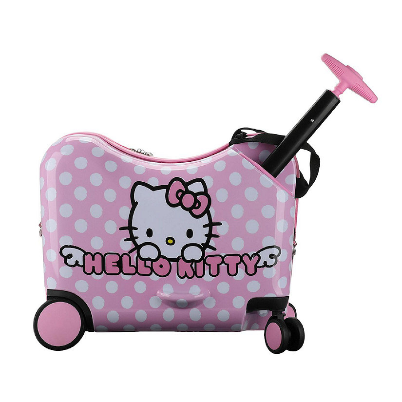 Hello Kitty Character Face Pink Ride-On Luggage Image