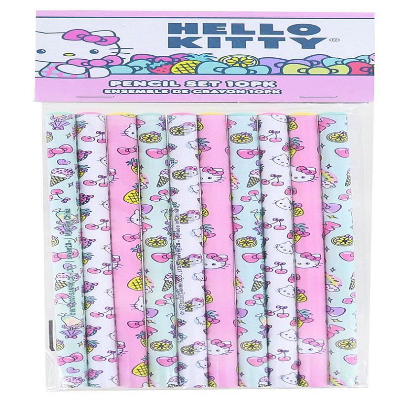 Hello Kitty Fruit 10 Piece Pencil Set Image