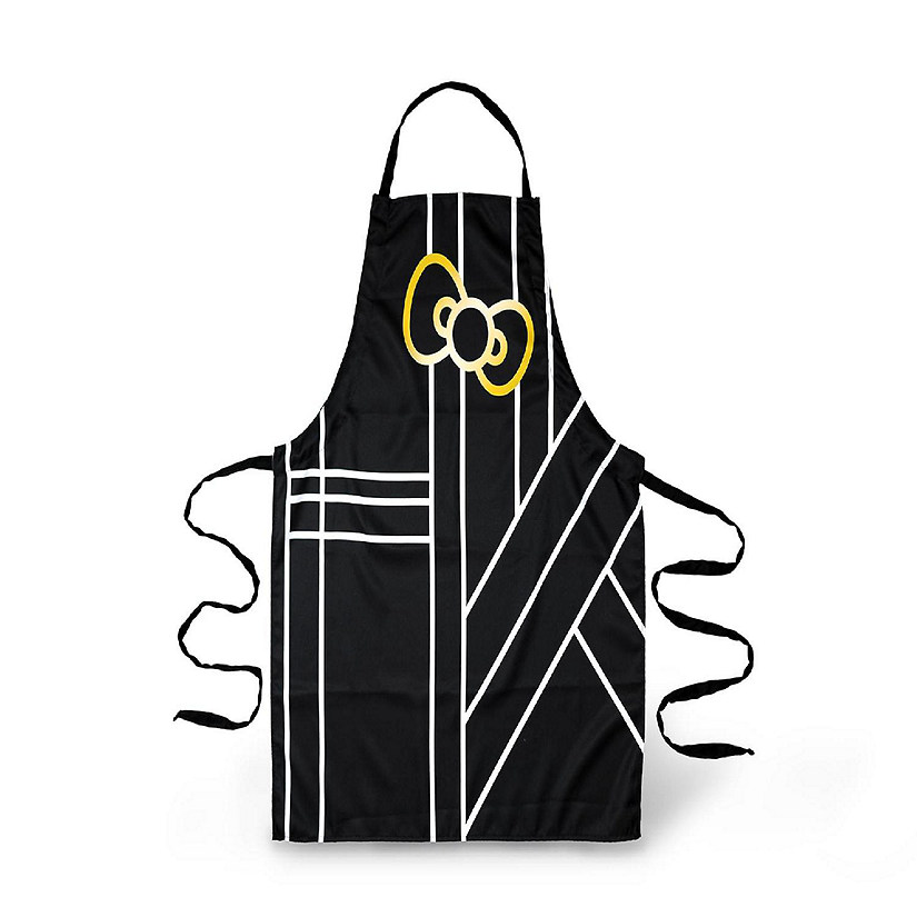 Hello Kitty Pinache Black and Gold Adult Kitchen Apron Image