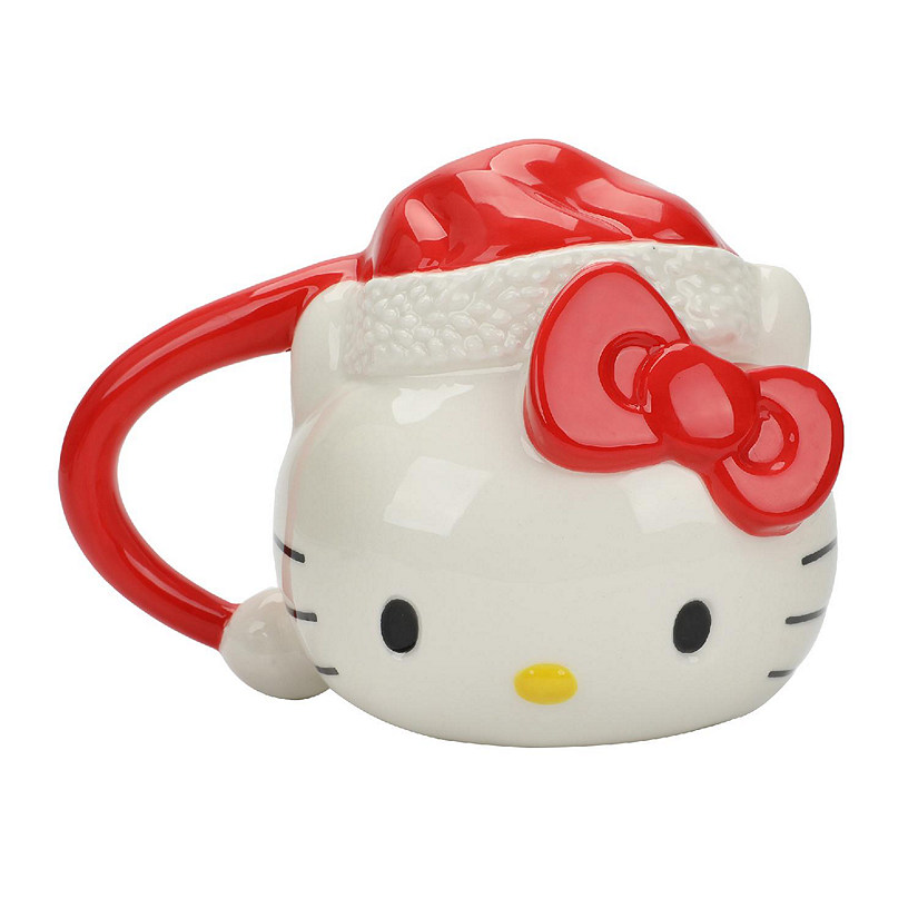 Hello Kitty Santa Hat 16 oz. Ceramic Sculpted Character Mug Image