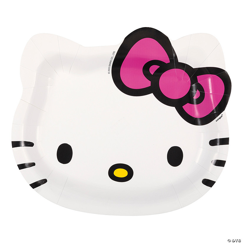 Hello Kitty-Shaped Paper Dinner Plates - 8 Ct. Image