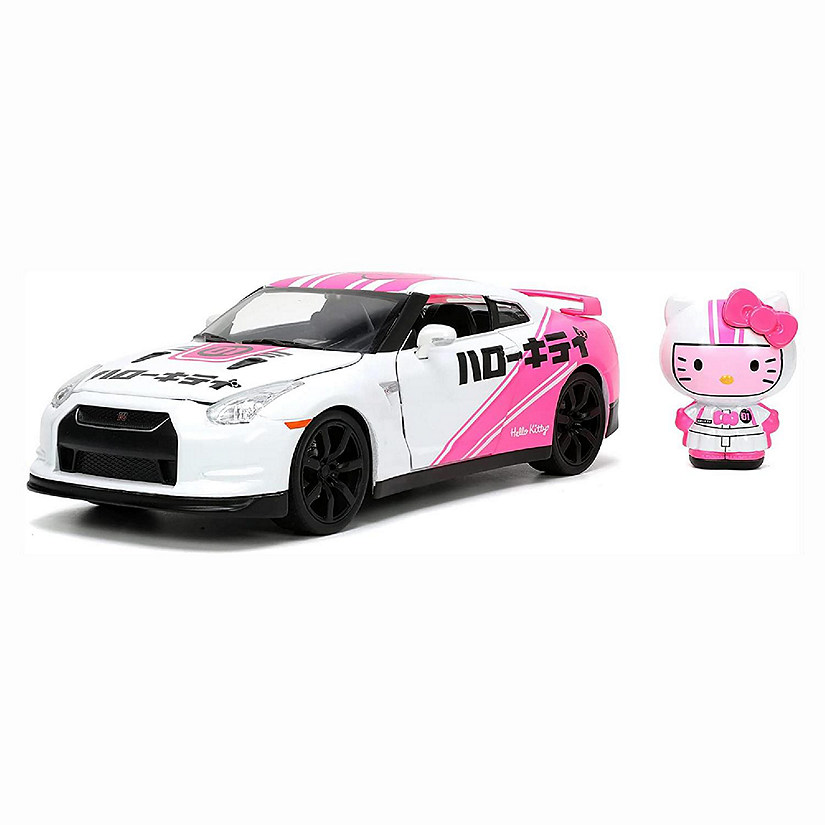 Hello Kitty Toyko Speed 1:24 2009 Nissan GT-R R35 Die Cast Vehicle with Figure Image