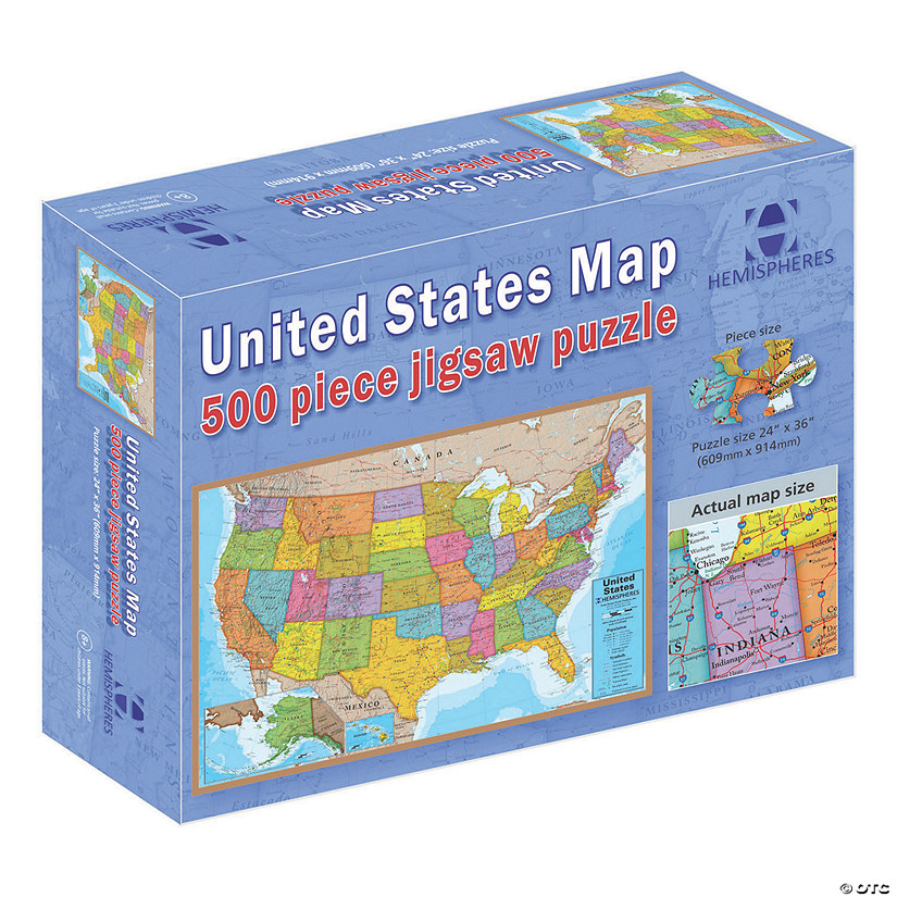 Hemispheres USA 24" x 36" 500-Piece Puzzle Image